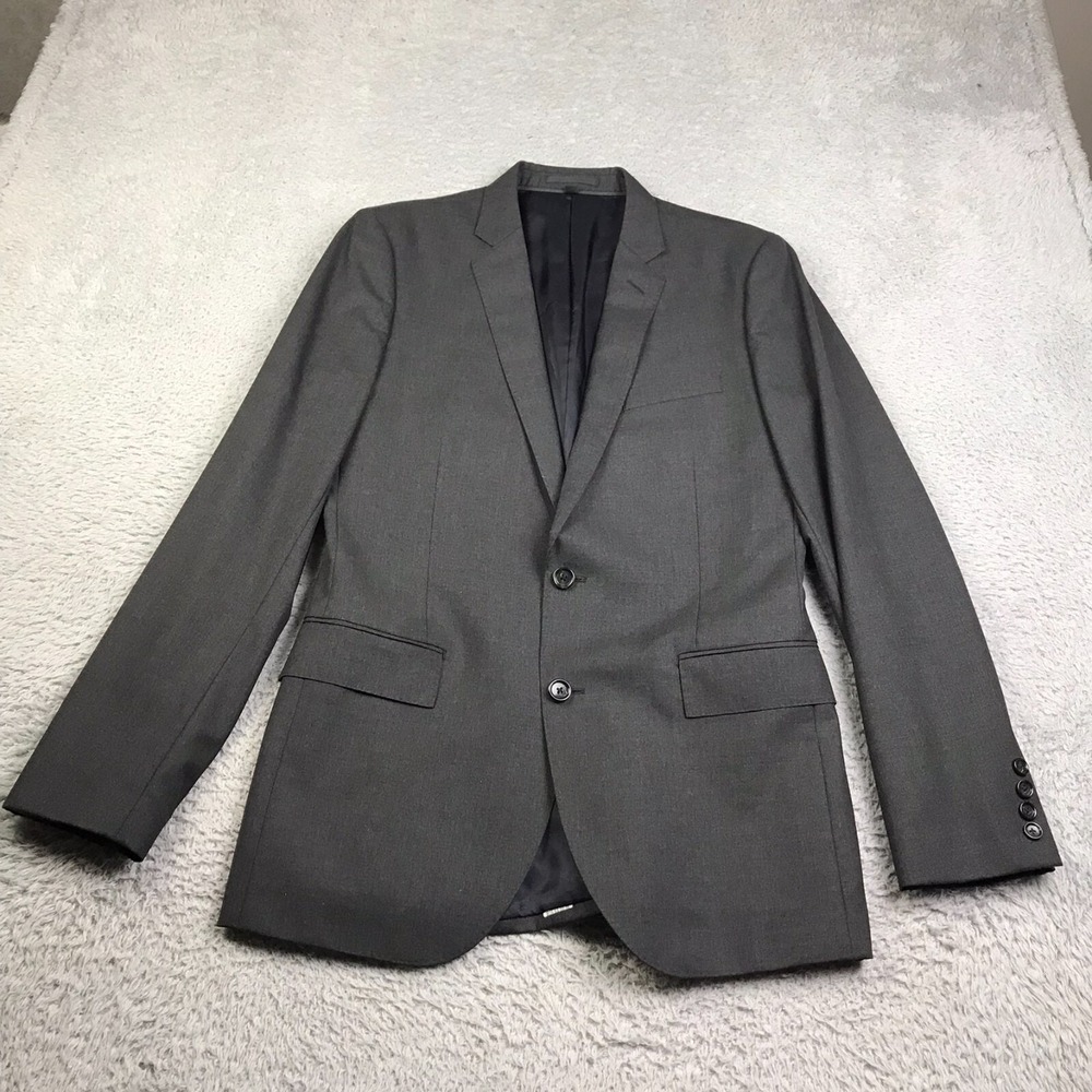 J Crew Loro Piana‎ Ludlow Blazer Mens 40L Gray Super 120s Wool Sport Coat Jacket